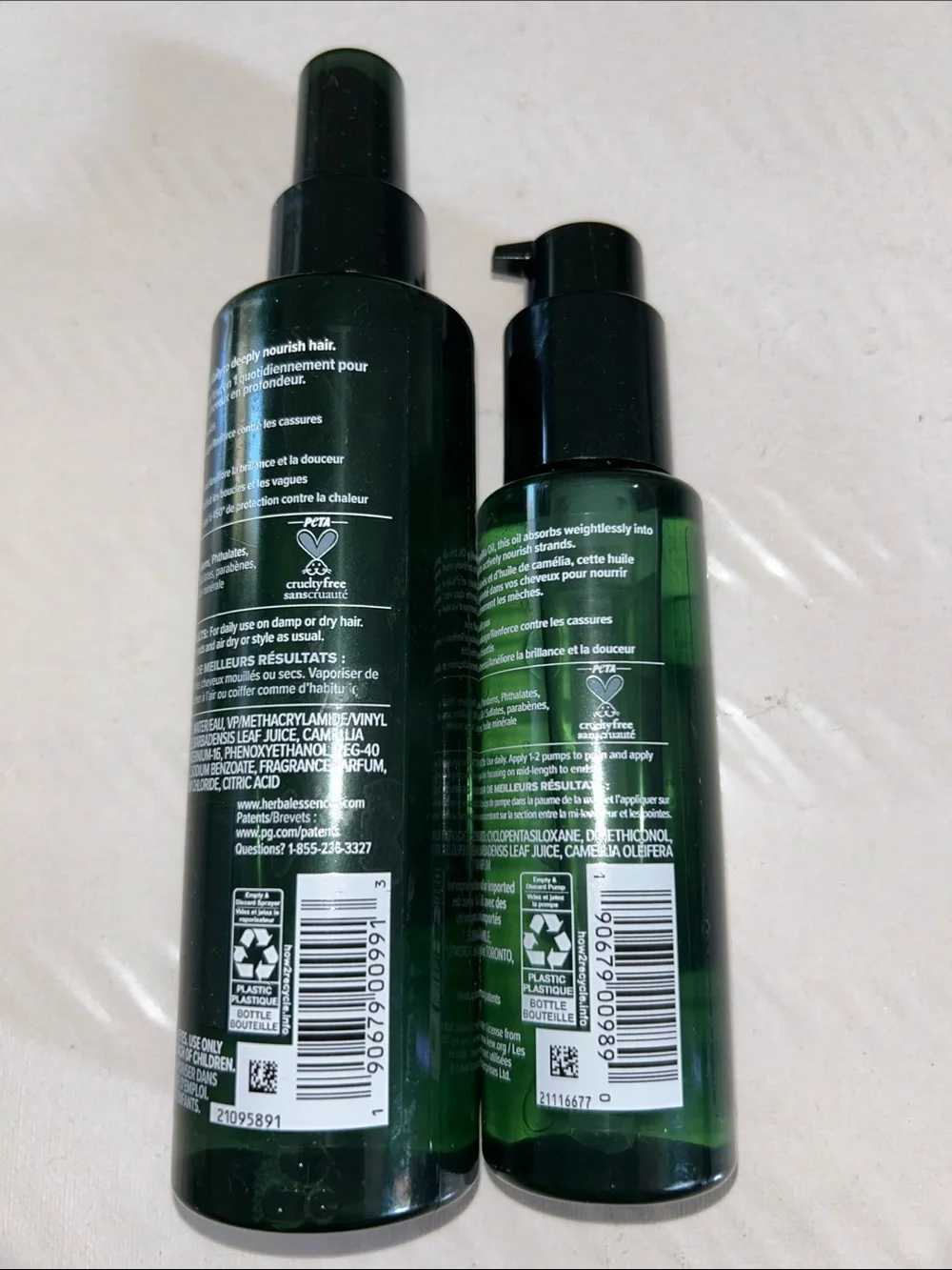 2x Herbal Essences Pure Plant Nourishing Spray and Lightweight Hair Oil Duo